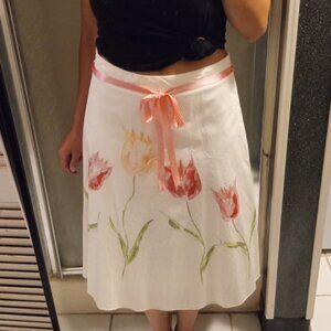 Women's white spring skirt Size M